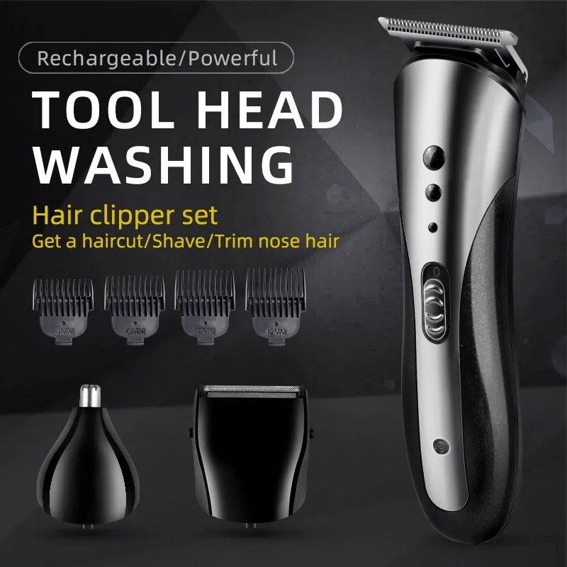 KEMEI Trimmer For Men | Multipurpose All in One Hair Clipper Nose & Ear Trimmer