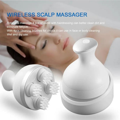 Electric Scalp Massager | Wireless Rechargeable Head Massager