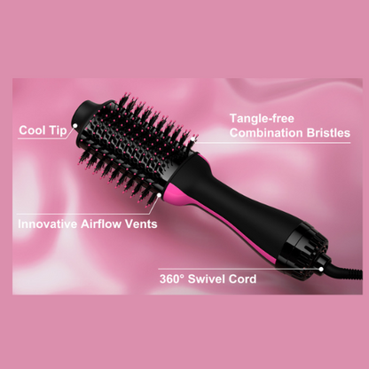 One Step Hot Air Brush Dryer & Styler  Hair Dryer Brush | Hair Dryer and Styler Volumizer | Hot Air Brush | Hair Straightener Brush for All Hair Types