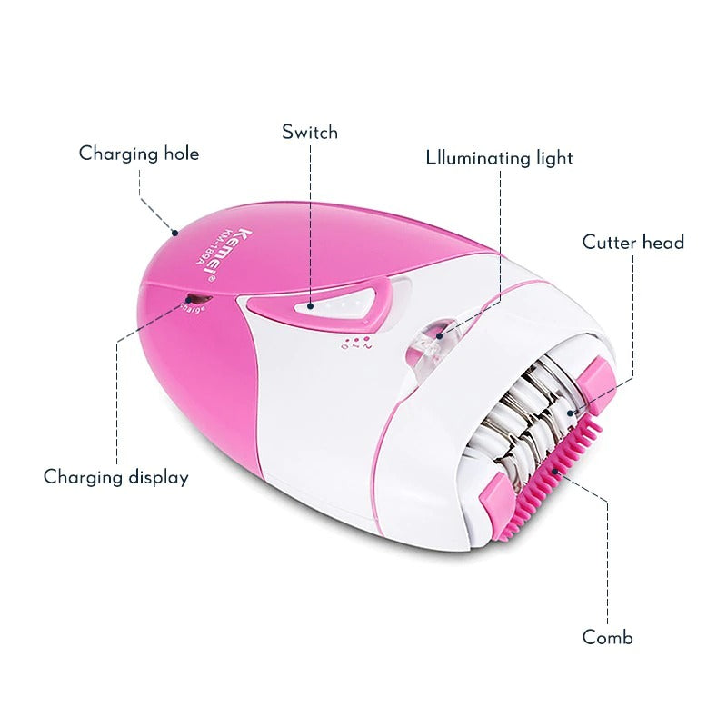 Epilator | KEMEI Painless Epilator for Women | Electric Shaver & Hair Removal Machine